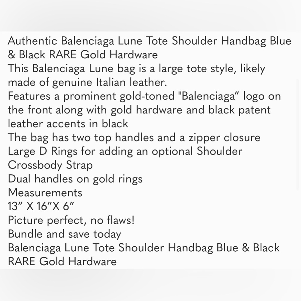 Balenciaga RARE Lune Tote Like New! - Picture 4 of 4